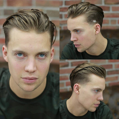 mens Slicked Back Hair style