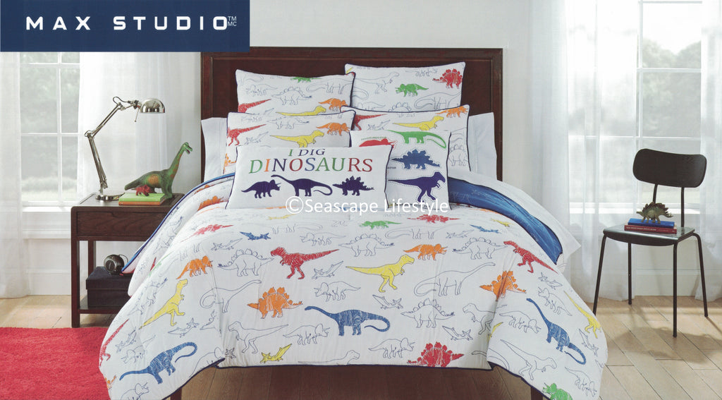 Dinosaurs Dinosaurs Dinosaurs Twin Comforter Set 4 Pc