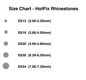 Hotfix Rhinestones | Hotfix Rhinestones | Hotfix Rhinestones Size Chart | illaminous