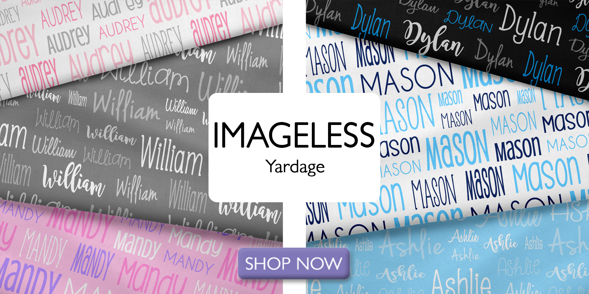 Typographic Personalized Name Fabric