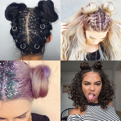 Festival Hair Space Buns | Price Attack