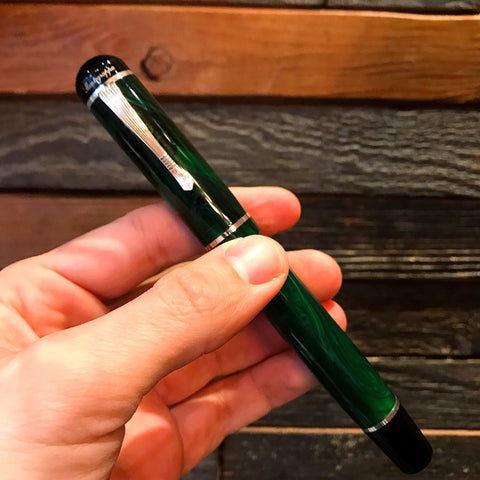 Montegrappa Limited Edition Mia Carissima Malachite Green Plating With Silver Trim Fountain Pen