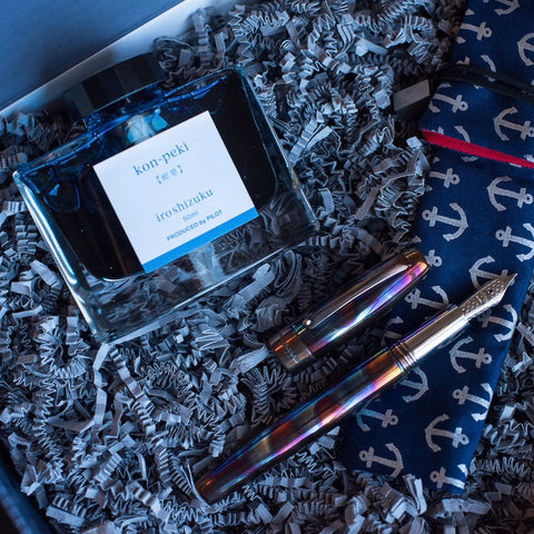 Montegrappa Fortuna Blue Blazer With Kon-Peki Ink