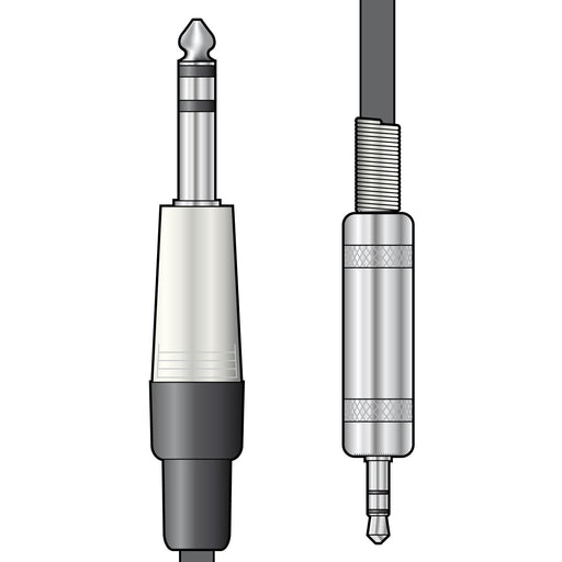 High-Quality 6.35mm Jack to 3.5mm Jack TRS Stereo Audio Cable