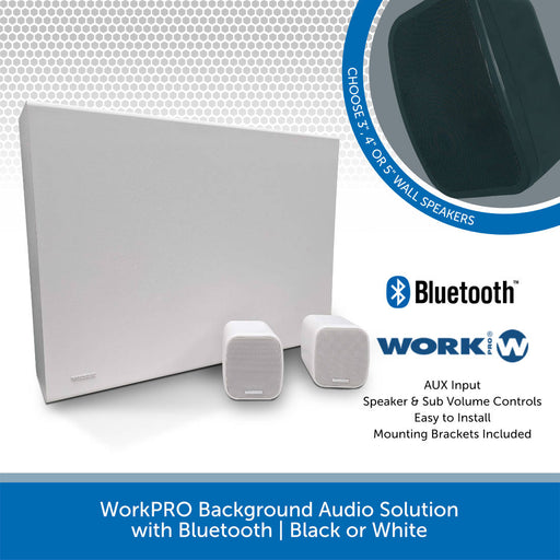 WorkPRO Background Audio Solution with Bluetooth | Black or White