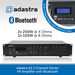 Adastra A2 2 Channel Stereo PA Amplifier, 2 x 200W, 4Ohm with Bluetooth connectivity