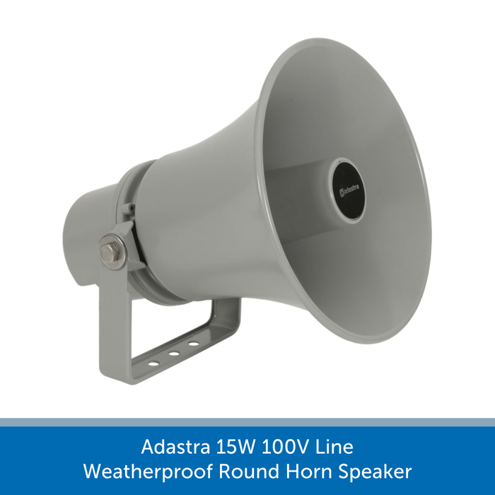 Adastra 15W 100V Line Weatherproof Round Horn Speaker