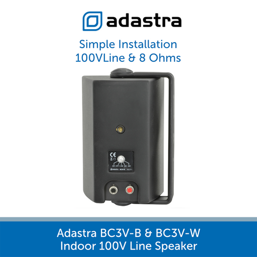 Rear Image of the Adastra BC3V Compact Indoor Wall Speakers, Available in Black or White