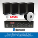 Bosch Bluetooth Amplifier & Wall Speaker System - 4x LB1-UW06 Speakers (Black or White)