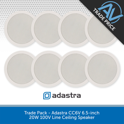 Trade Pack - Adastra CC6V 6.5-inch 20W 100V Line Ceiling Speaker