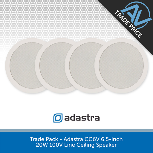 Trade Pack - Adastra CC6V 6.5-inch 20W 100V Line Ceiling Speaker