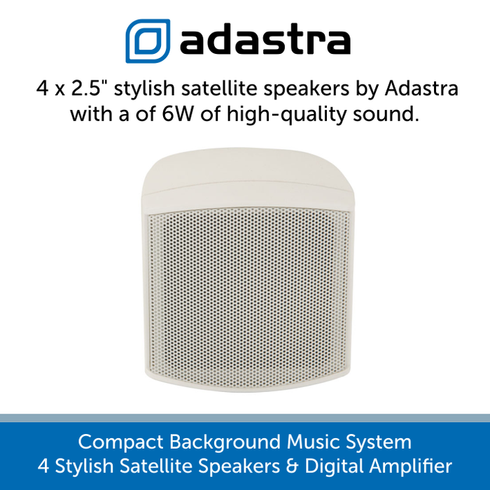 Adastra satellite speakers in white