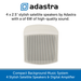 Adastra satellite speakers in white