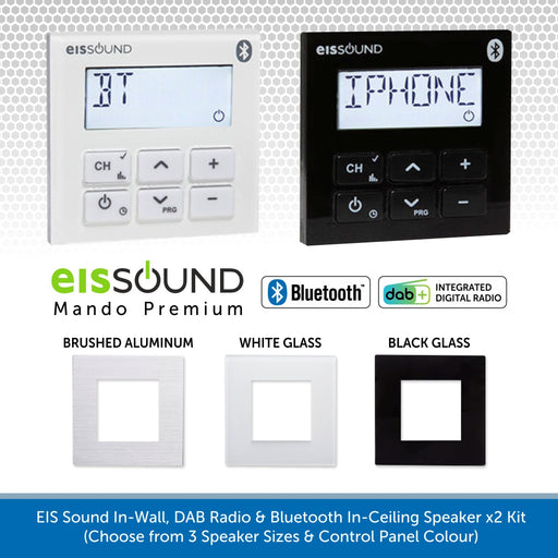 EIS Sound, Mando Premium | In-Wall Bluetooth, DAB Radio In-Ceiling Speaker Kit