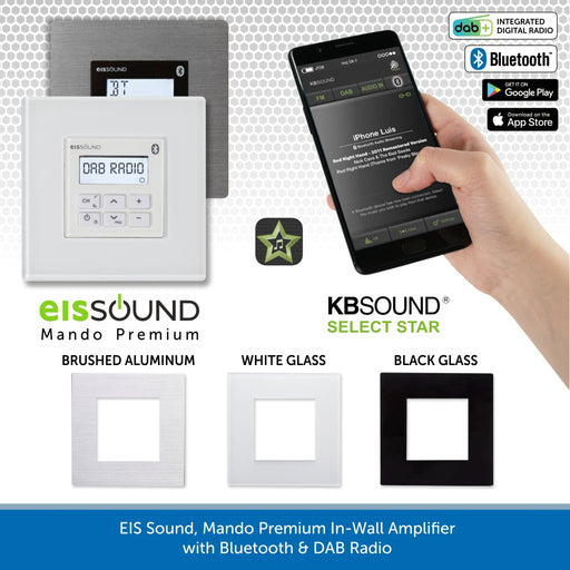 EIS Sound, Mando Premium | In-Wall Amplifier with Bluetooth & DAB Radio