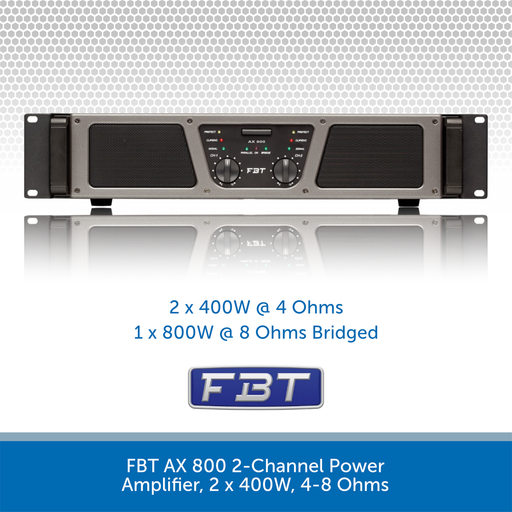 FBT AX 3000 2-Channel Power Amplifier, 2 x 1500W, 4-8 Ohms
