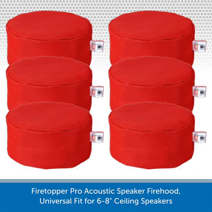 Firetopper Pro Acoustic Speaker Firehood, Universal Fit for 6-8" Ceiling Speakers