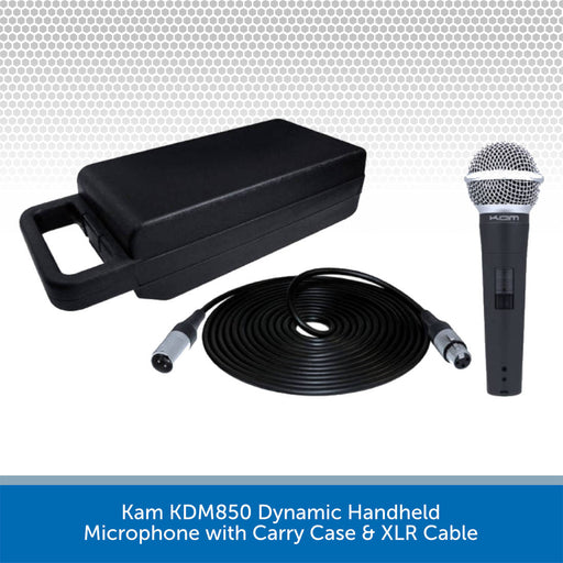 Kam KDM850 Dynamic Handheld Microphone with Carry Case & XLR Cable