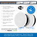 Lithe Audio WiFi V2 pair of Multi Room IP44 Bathroom Ceiling Speakers