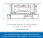 Size diagram for a Lithe Audio Bluetooth 5 Wireless Ceiling Speaker 6.5 inch