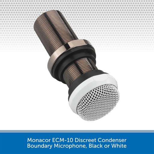 Monacor ECM-10 Discreet Condenser Boundary Microphone White