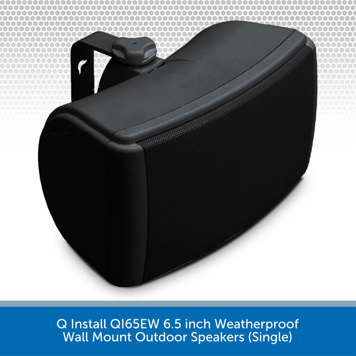 Q Install QI65EW 6.5" Weatherproof On-Wall Outdoor Speakers (Single)