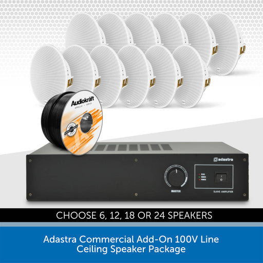 Adastra Commercial Add-On 100V Line Ceiling Speaker Package