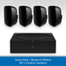 Sonos Amp + Bowers & Wilkins AM-1 Outdoor Speakers 4x Black