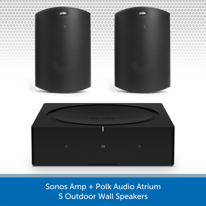 Sonos Amp + Polk Audio Atrium 5 Outdoor Wall Speakers