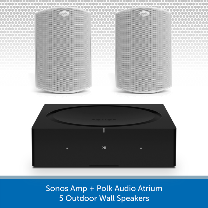 Sonos Amp + Polk Audio Atrium 5 Outdoor Wall Speakers