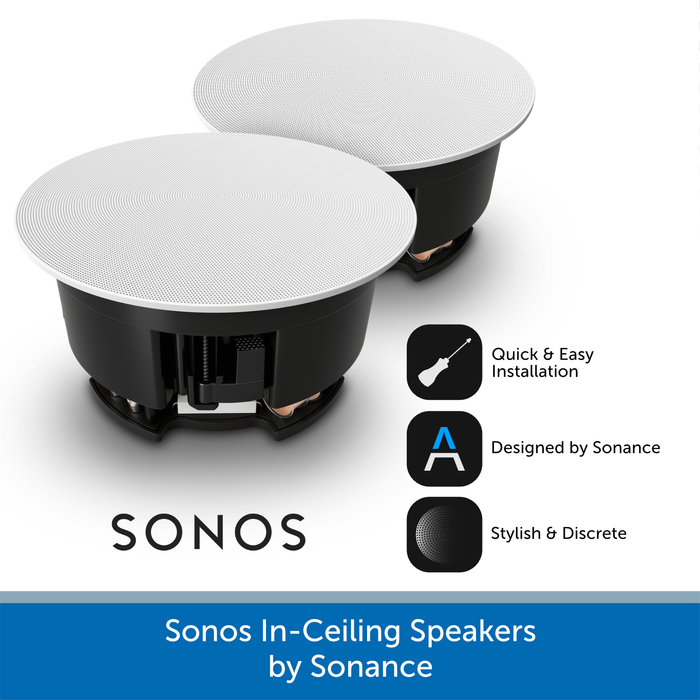 Sonos In-Ceiling Speakers by Sonance (Pair)