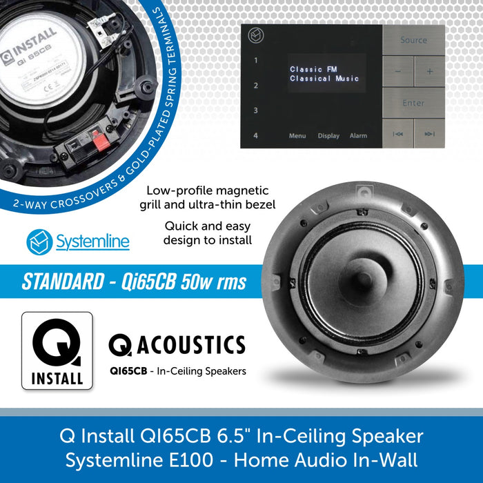 Systemline E100 - Home Audio In-Wall Ceiling Speaker System