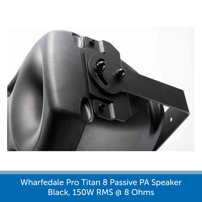 Wharfedale Pro Titan 8 Passive PA Speaker, Black, 150W RMS, 8 Ohms