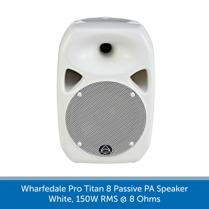 Wharfedale Pro Titan 8 Passive PA Speaker, White, 150W RMS, 8 Ohms