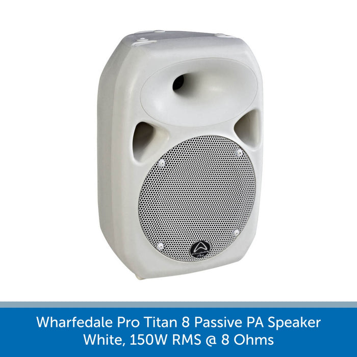 Wharfedale Pro Titan 8 Passive PA Speaker, White, 150W RMS, 8 Ohms