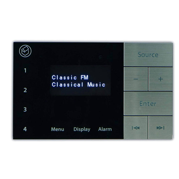 Systemline E100 In-Wall Amplifier Touch Panel with Bluetooth & DAB Radio