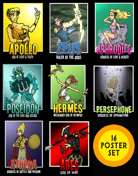 Greek Mythology God and Goddess Posters (Free Shipping) – Creative