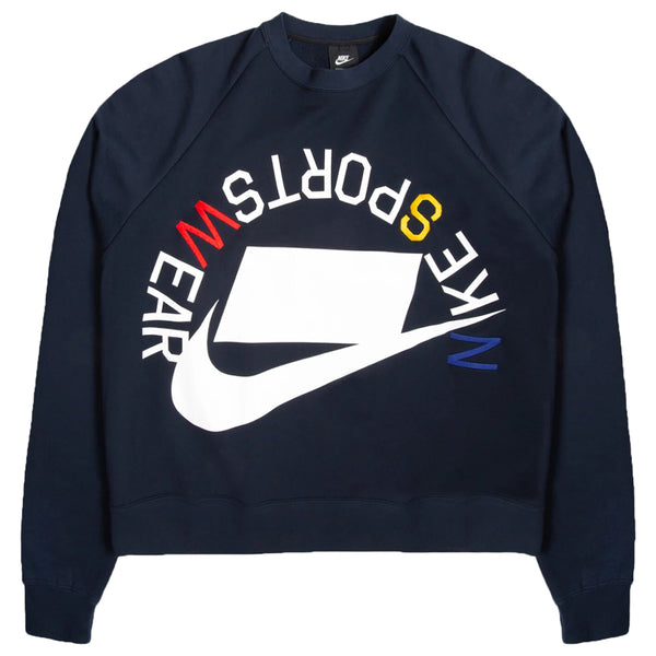 women's nike sportswear french terry flag crew sweatshirt