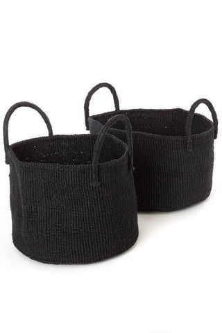 Made Trade Kamba Basket in Black for shoe storage