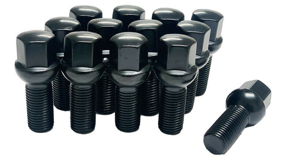 20pcs Ball Seat Black Lug Bolts Fits Audi A3 S3 A43 S4 A5 S5 A6 S6 A7