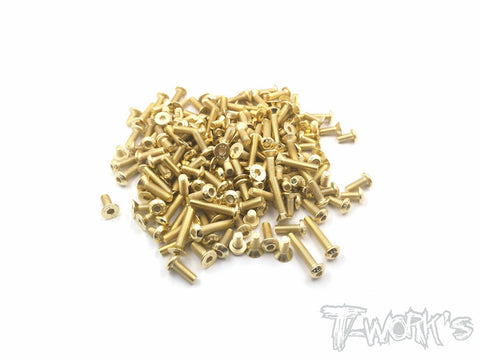 GSS-RC10T6.1 Gold Plated Steel Screw Set 108pcs. ( For Team Associated RC10 T6.1 )