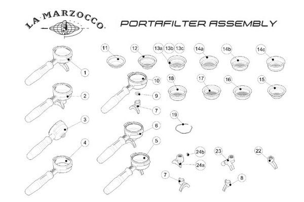 Portafilter Spout, Double, La Marzocco Adjustable Genuine