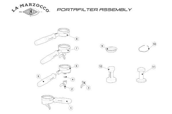 Portafilter, La Marzocco Bare 15-Degree Genuine