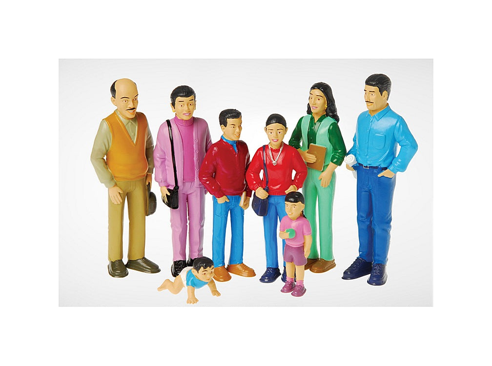 hispanic dollhouse family