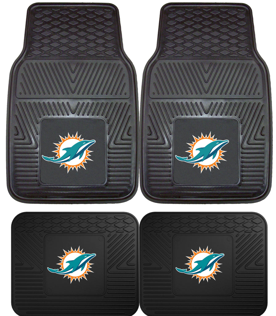 Miami Dolphins 2 And 4 Piece Car Floor Mat Sets Sharmikes