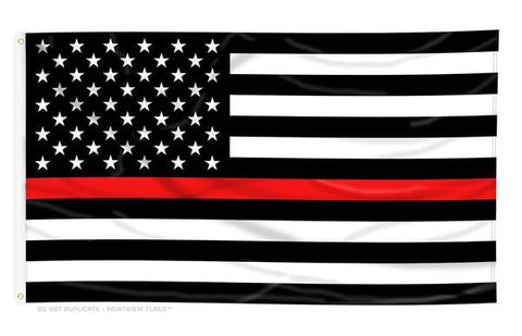 Thin Red Line American Flag, 4 x 6 Ft