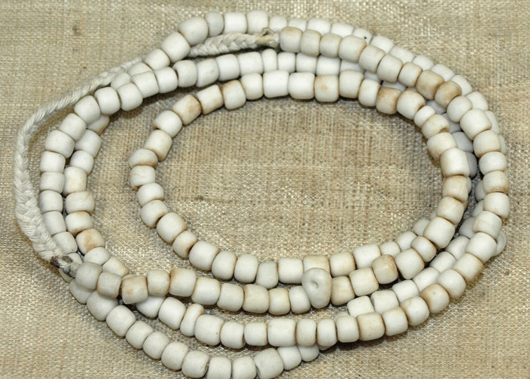 Off White Glass Beads from Indonesia |