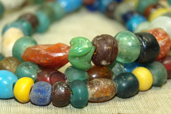 Ancient Chinese Multi-Color Glass Beads 