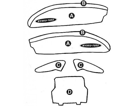 Kawasaki 650 SX Sides Kit (2 sides, dash, 2 corners)