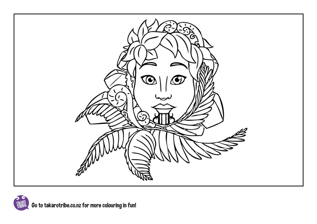 Download this colouring-in image of Kōkā